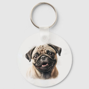 Pets enkla moderna Coola Typografi Namn och foto Nyckelring