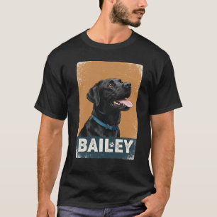 Pets enkla moderna Coola Typografi Namn och foto T Shirt