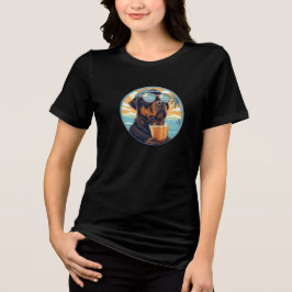 Pets enkla moderna Coola Typografi Namn och foto T Shirt