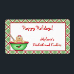 Pets-etikett för kryddbröd fraktsedel<br><div class="desc">Helgdag etikett eller märkre med söt gingerbrödflicka i helgdag som blandar bågar. Anpassa som märkre för adress,  e-postetikett eller gåva. Lätt att skriva på så att du kan anpassa varje etikett. Grafik ©http://www.delightful-doodles.com/ Samordningsinbjudan finns tillgänglig.</div>