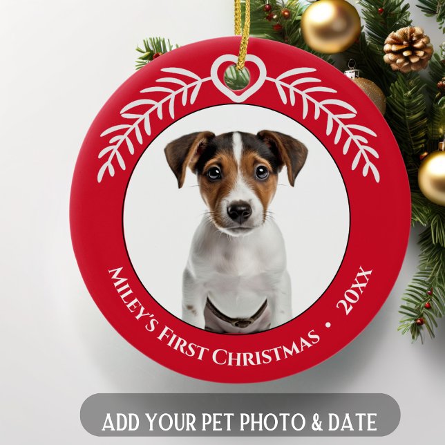 Pets första julhjärta och Löv Ornament (Skapare uppladdad)