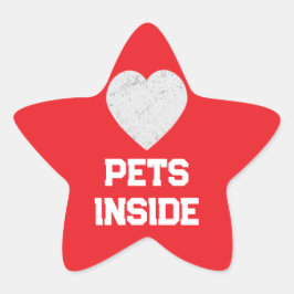 PETS INSIDE STJÄRNFORMAT KLISTERMÄRKE