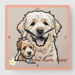 "Pets kraft" Fyrkantig Klocka