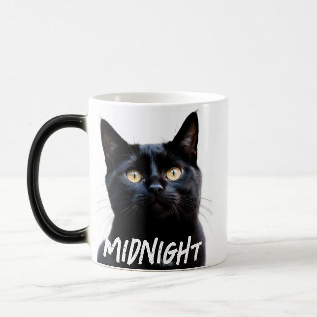 Pets moderna Coola Typografi Namn och foto Magisk Mugg (Vänster)