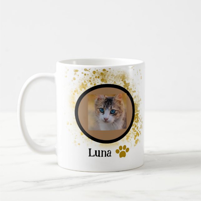 Pets moderna typografi Namn och Kaffemugg (Vänster)