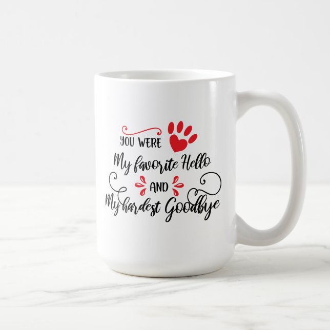 Pets Namn och citattemorial Kaffemugg (Höger)