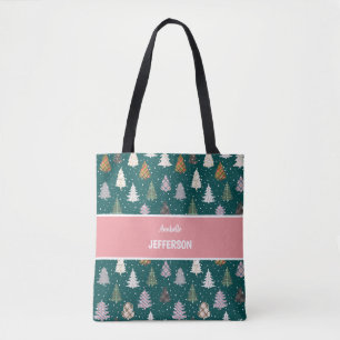 Pets Patterned Julgranar mönster Monogram Tygkasse