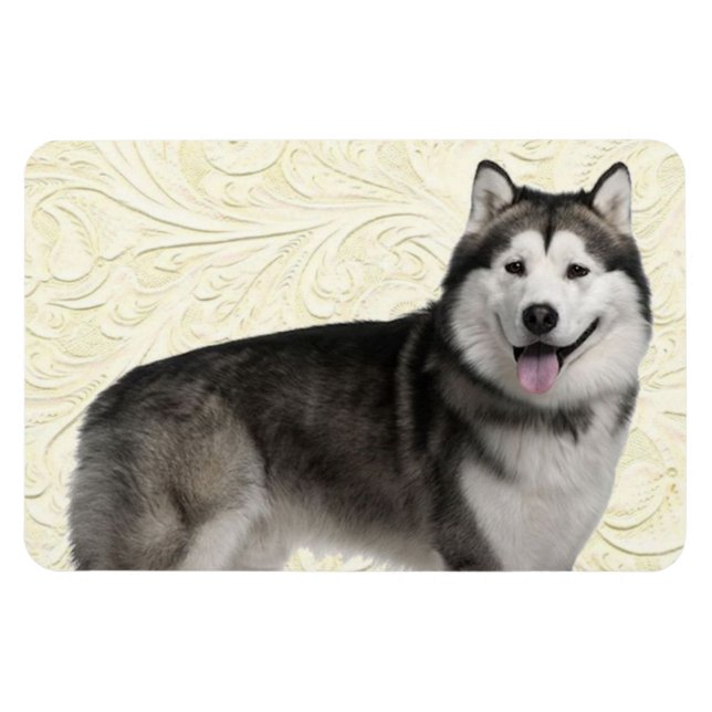 Pets Photo Easy Template Hund Puppy DIY Upload Magnet (Horisontell)