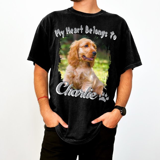 Pet's Simple Cool Typography, My Heart Belongs To T Shirt (Skapare uppladdad)