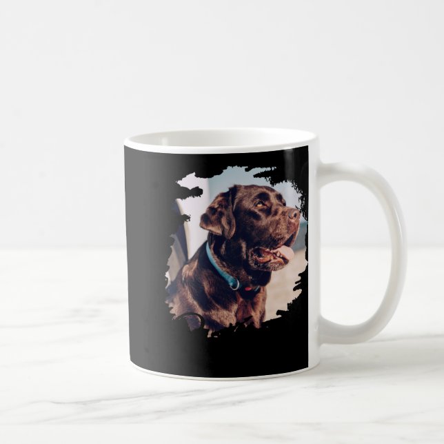 Pets Simple Modern Cool Tygraphy Name And Photo  Kaffemugg (Höger)