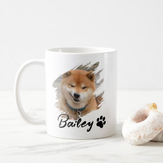 Pet's Simple Modern Cool Typography Name and Photo Kaffemugg