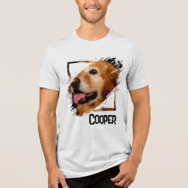 Pet's Simple Modern Cool Typography Name and Photo T Shirt