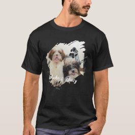 Pet's Simple Modern Cool Typography Name and Photo T Shirt