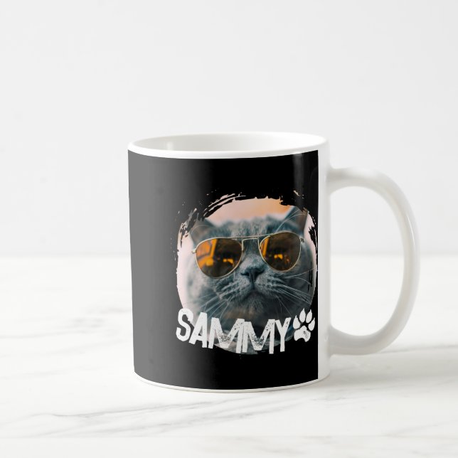Pets Simple Modern Nge Cool Name And Photo  Kaffemugg (Höger)