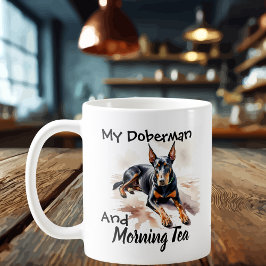 Pets Simple ''My Doberman'' Black Personalize Kaffemugg