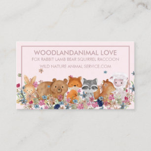 PetSitter FOX RABBIT LAMB BEAR SQUIRREL Veterinär Visitkort