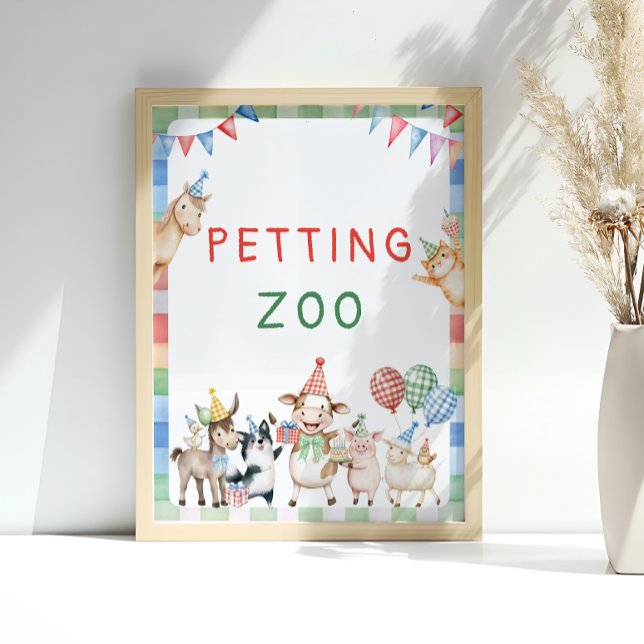 Petting Zoo Boskap Barnyard Birthday Poster (Skapare uppladdad)