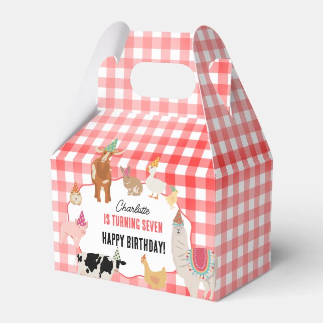 Petting Zoo Party Animals Barnyard Birthday Kids Presentaskar (Framsidan Sidan)