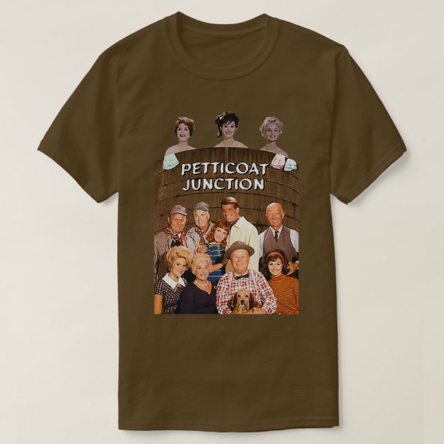 Pettirock Junction Kurvor och Retro Cast Tribute  T Shirt (Design framsida)