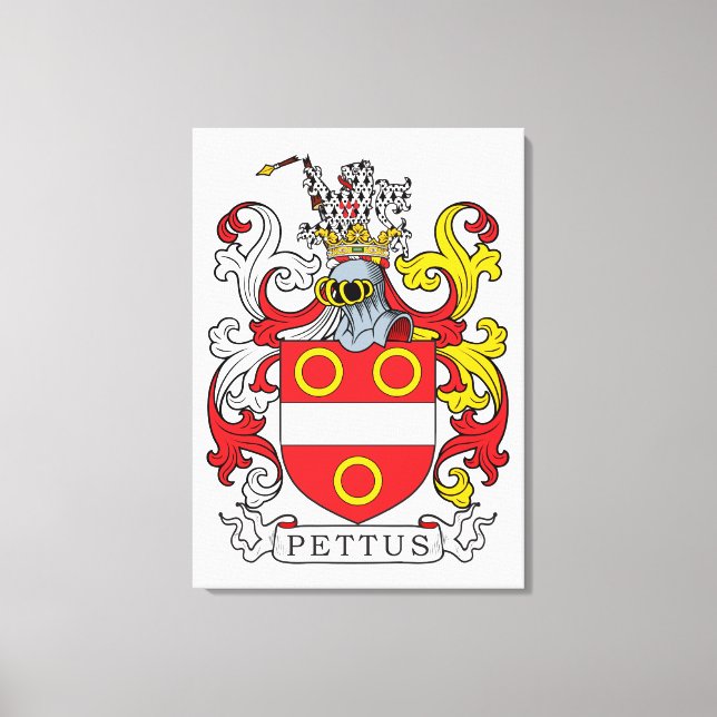Pettus Family Crest Canvastryck (Framsida)