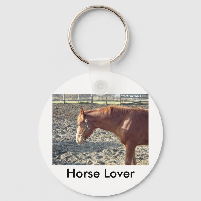 Petty Chestnut Horse Nyckelring (Framsida)