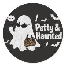 Petty & Haunted Ghost Shirt | Glam Halloween-desig