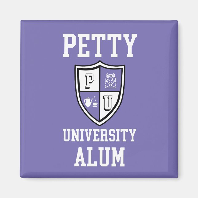 Petty Universiteten Alum grad periwinkle alma mate Magnet (Framsidan)