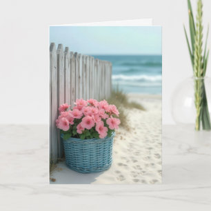 Petunia Beach Basket tänker på dig Kort