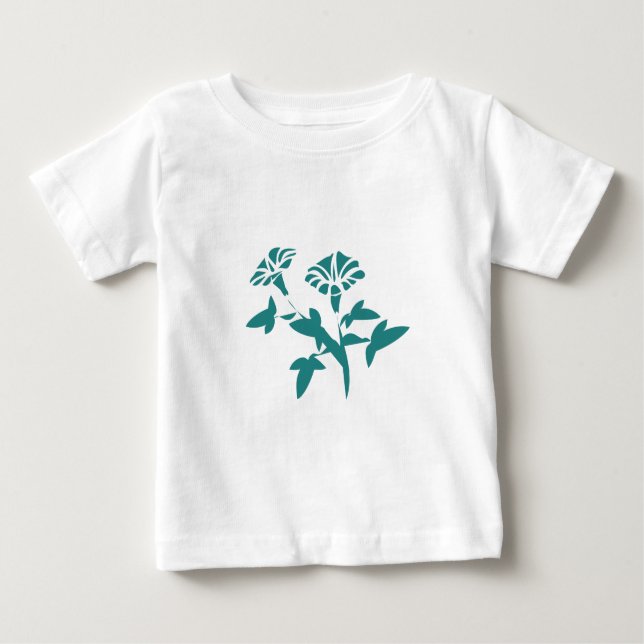 Petunia Blomma Stilisert T-shirt (Framsida)