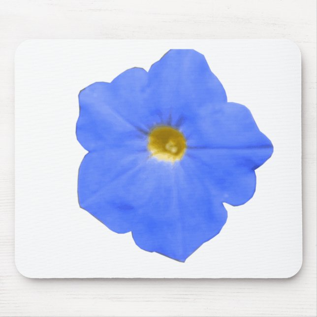 Petunia Blue och Gult Mousepad Musmatta (Framsidan)