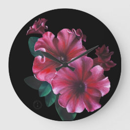 Petunia flower clock stor klocka