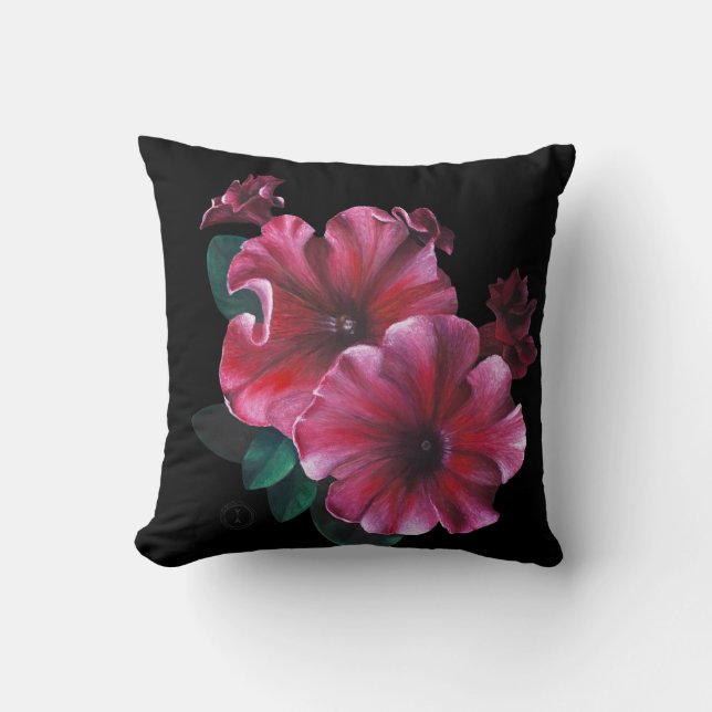 Petunia flower pillow kudde (Framsida)