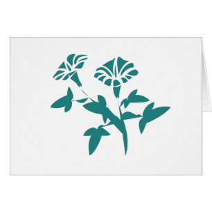 Petunia Flower Stylized Hälsningskort