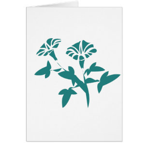 Petunia Flower Stylized Hälsningskort