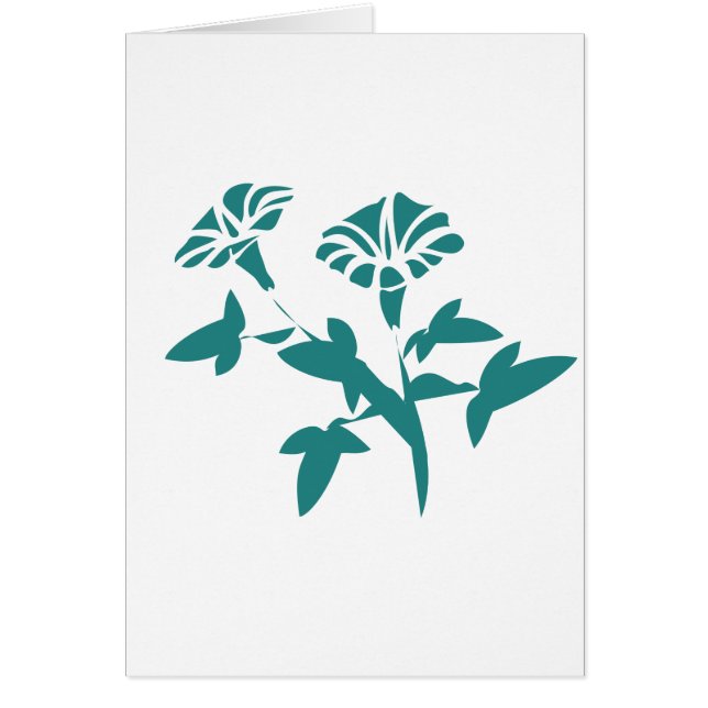 Petunia Flower Stylized Hälsningskort (Framsidan)