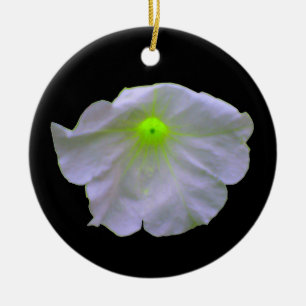 Petunia Grönt Glow Anpassningsbar Birthday Julgransprydnad Keramik