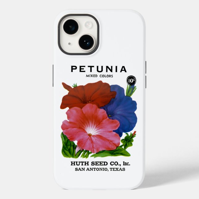 Petunia Vintage Seed Packet Fodral-Mate iphone cas (Baksida)
