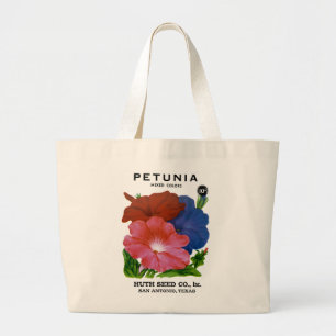 Petunia Vintage Seed Packet Jumbo Tygkasse