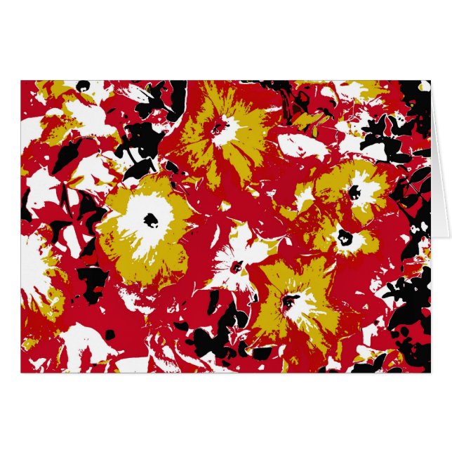 PETUNIAS FLOWERS-kort Hälsningskort (Framsidan Horizontal)