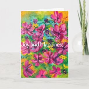Petunias födelsedagskort "Joy and Happiness" Kort