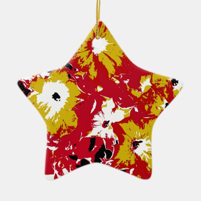 PETUNIAS JULGRANSPRYDNAD KERAMIK (Framsidan)