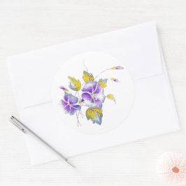 Petunias. Runt Klistermärke