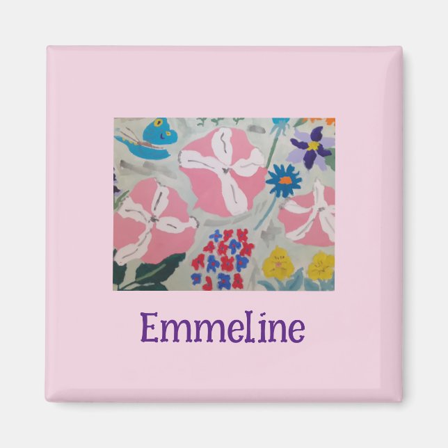 Petunias & Summer Flowers Personlig Magnet (Framsidan)