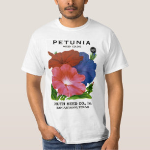 Petuniavintage kärnar ur paketet t shirt