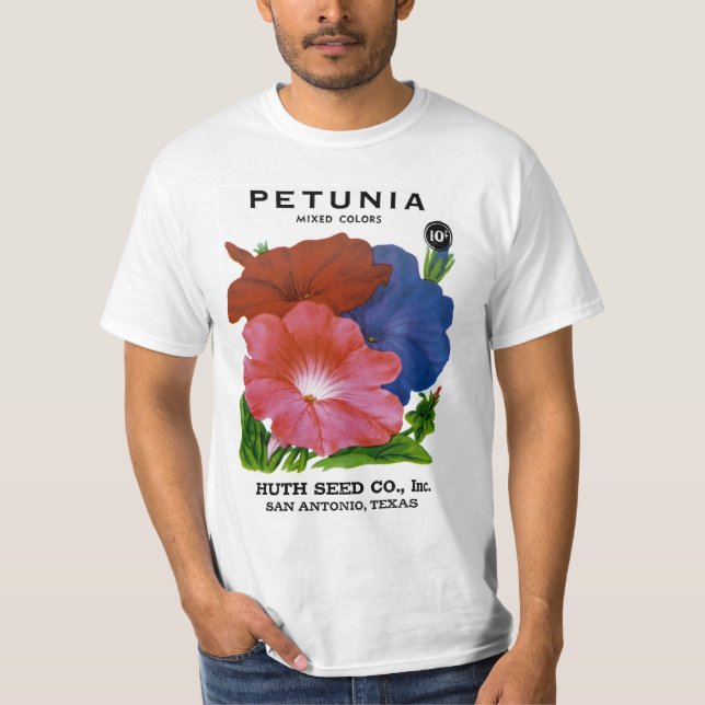 Petuniavintage kärnar ur paketet t shirt (Framsida)