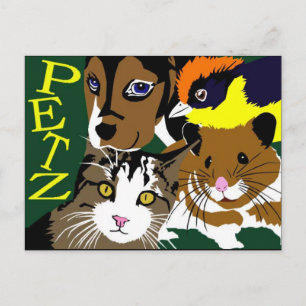 Petz World anime manga vector art Vykort