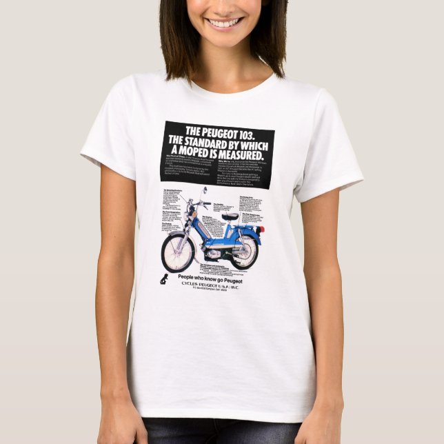 PEUGEOT 103 MOPED337 T SHIRT (Framsida)