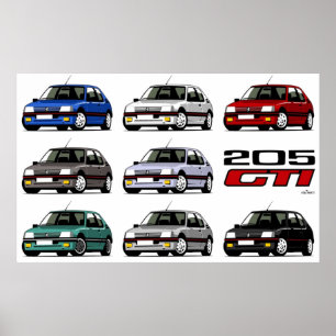 Peugeot 205 GTI Poster