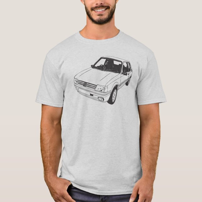 Peugeot 205 GTi t-skjorta T-shirt (Framsida)