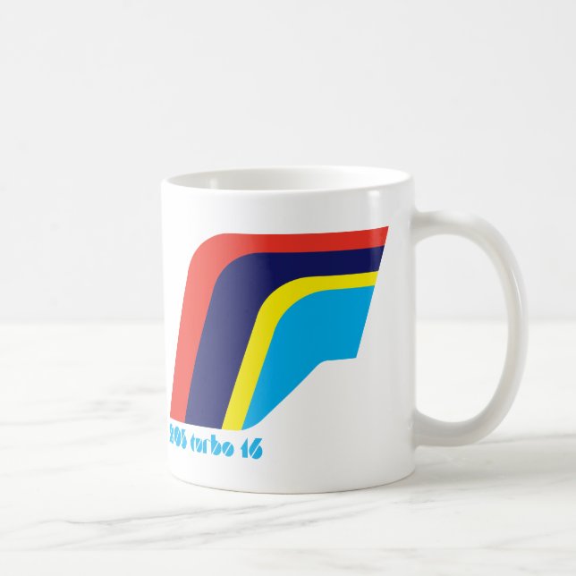 Peugeot 205 Turbo Rally Car Symbol Kaffemugg (Höger)